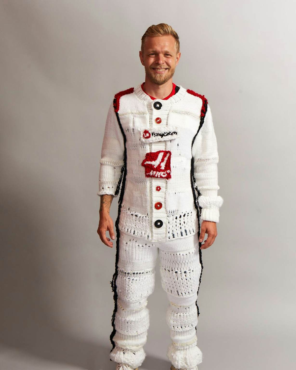 One-of-a-kind Knitted Racing Suit worn by Kevin Magnussen